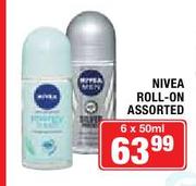Nivea Roll-On Assorted-6x50ml