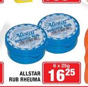 Allstar Rub Rheuma-6x25g