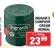 Ingram's Camphor Cream Herbal-1x500g