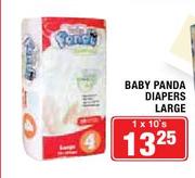 Baby Panda Diapers Large-1x10's