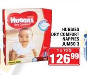 Huggies Dry Comfort Nappies Jumbo 3-1x76's
