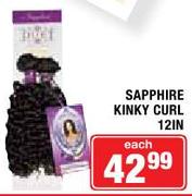 Sapphire Kinky Curl 12In-Each