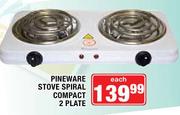 Pineware Stove Spiral Compact 2 Plate-Each
