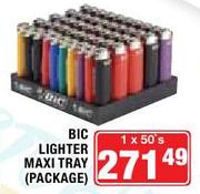 Bic Lighter Maxi Tray(Package)-50's