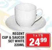 Regent Cup & Saucer Set White-220ml