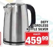 Defy Cordless Kettle Silver-Each