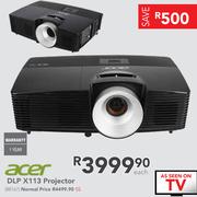 Acer DLP X113 Projector-Each