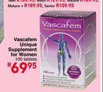 Vascafem Unique Supplement For Women-100 Tablets