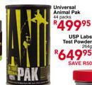 UNIVERSAL Animal Pak-44 Packs