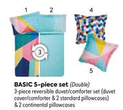 Romi Basic 5 Piece Comforter Set Double