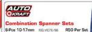 Auto Kraft 6 Pce 10-17mm Combination Spanner Sets FEDV078/S6-Per Set
