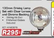 130mm Driving Lamp Set With Clear Lenses And Chrome Backing