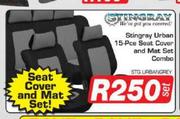 Stingray Urban 15 Pce Seat Cover And Mat Set Combo STGURBANGREY