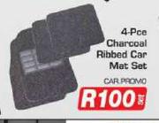 4 Pce Charcoal Ribbed Car Mat Set CARPROMO