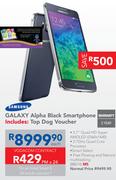 Samsung Galaxy Alpha Black Smartphone-On An Initial Smart S