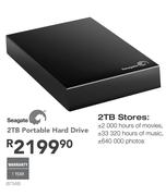 Seagate 2TB Portable Hard Drive