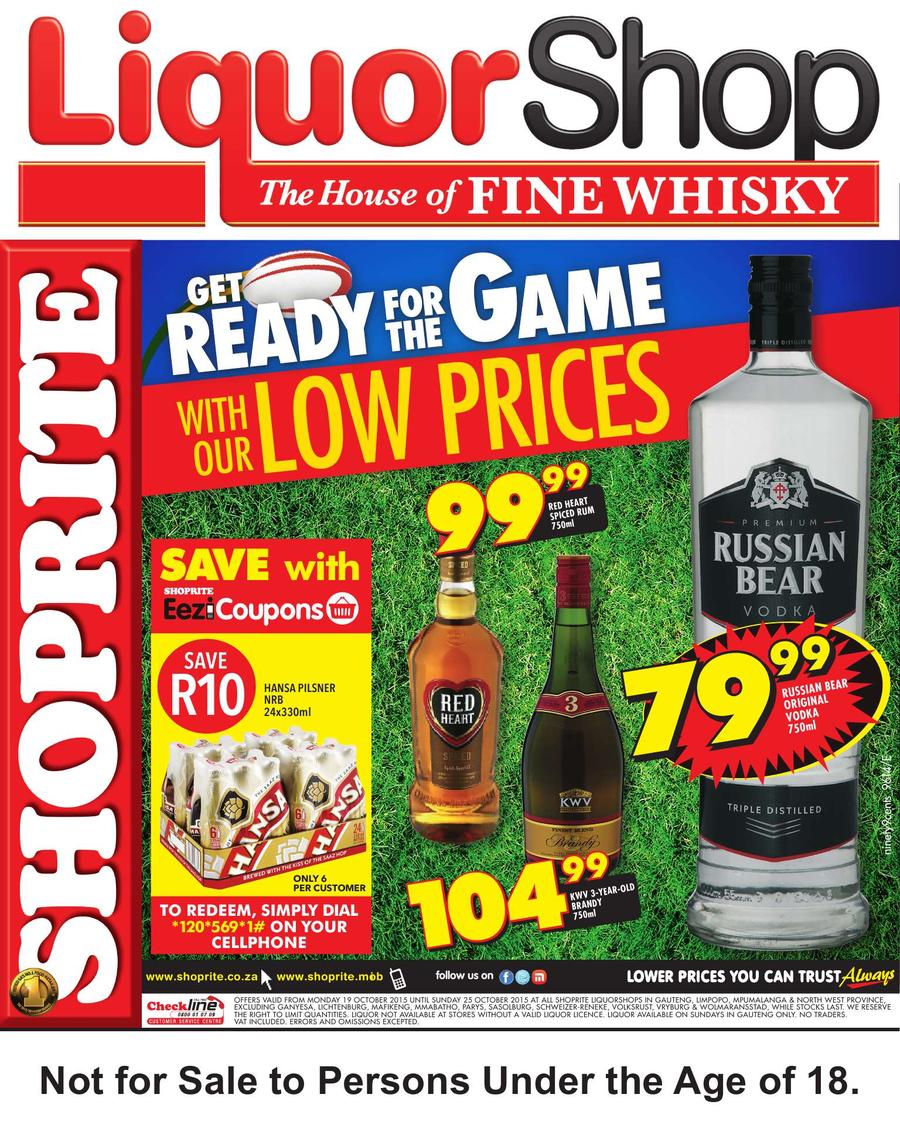 Shoprite Gauteng Liquor Shop 19 Oct 25 —za