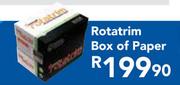 Rotatrim Box of Paper