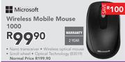 Microsoft Wireless Mobile Mouse 1000