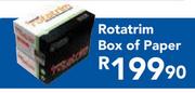 Rotatrim Box Of Paper