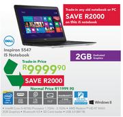 Dell Inspiron 5547 I5 Notebook(Trade-in Price)