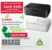 Canon Pixma MG3540 Wireless Multifunction Printer (Trade In Price)-Each