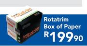 Rotatrim Box Of Paper