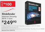 Bitdefender Internet Security 2015 1 User