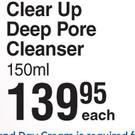 Nivea Clear Up Deep Pore Cleanser-150ml Each
