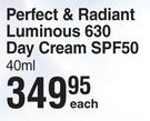 Nivea Perfect & Radiant Luminous 630 Day Cream SPF50-40ml Each