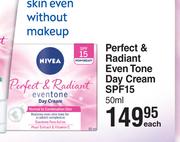 Nivea Perfect & Radiant Even Tone Day Cream SPF15-50ml Each