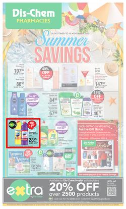 Dis-Chem : Summer Savings (20 October - 13 November 2022), page 1