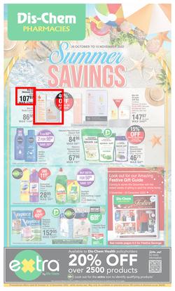 Dis-Chem : Summer Savings (20 October - 13 November 2022), page 1