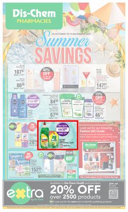 Dis-Chem : Summer Savings (20 October - 13 November 2022), page 1