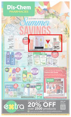 Dis-Chem : Summer Savings (20 October - 13 November 2022), page 1