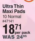 Always Ultra Thin Maxi Pads 10 Normal-Per Pack