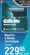 Gillette Mach3 3 Blade Cartridges 5 Pack-Per Pack
