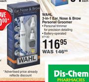 Wahl 3 In 1 Ear, Nose & Brow Personal Groomer