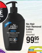 No Hair Hair Removal Lotion Assorted-400ml Each