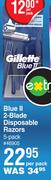 Gillette Blue II 2 Blade Disposable Razors 5 Pack-Per Pack