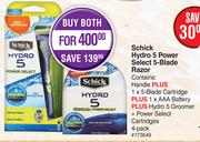 Schick Hydro 5 Power Select 5 Blade Razor-Both For