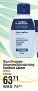 Nature's Nourishment Good Hygiene Advanced Moisturising Sanitiser Cream-125ml