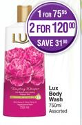 Lux Body Wash Assorted-750ml