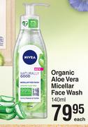 Nivea Naturally Good Organic Aloe Vera Micellar Face Wash-140ml Each