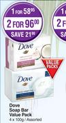 Dove Soap Bar Value Pack Assorted-For 2 x 4 x 100g