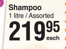 Head & Shoulders Shampoo Assorted-1L Each