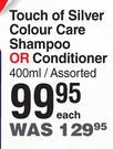 Pro.Voke Touch Of Silver Colour Care Shampoo Or Conditioner Assorted-400ml Each