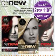 Renew Permanent Hair Colour Creme Assorted Colours-For 2 x 50ml