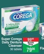 Super Corega Daily Denture Cleanser 36 Tablets