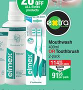 Elmex Mouthwash 400ml Or Toothbrush 2 Pack-Per Pack